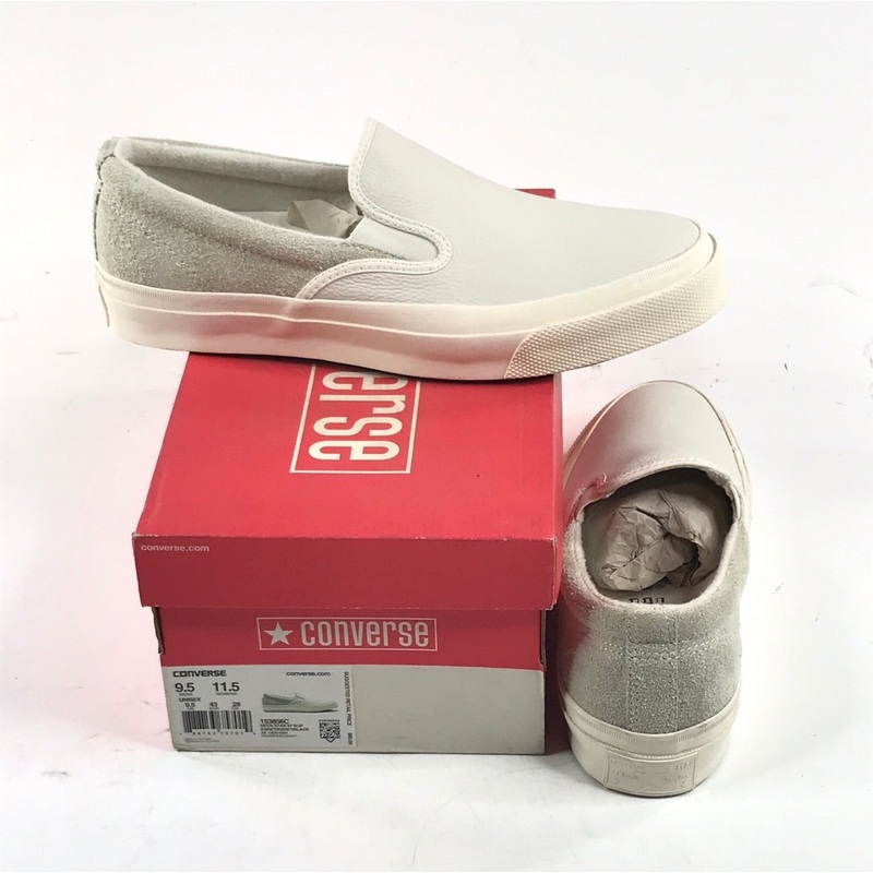 Converse Cons Deck Star 67 Slip Egret/Egret/Black 153856C US Mens Size 9.5