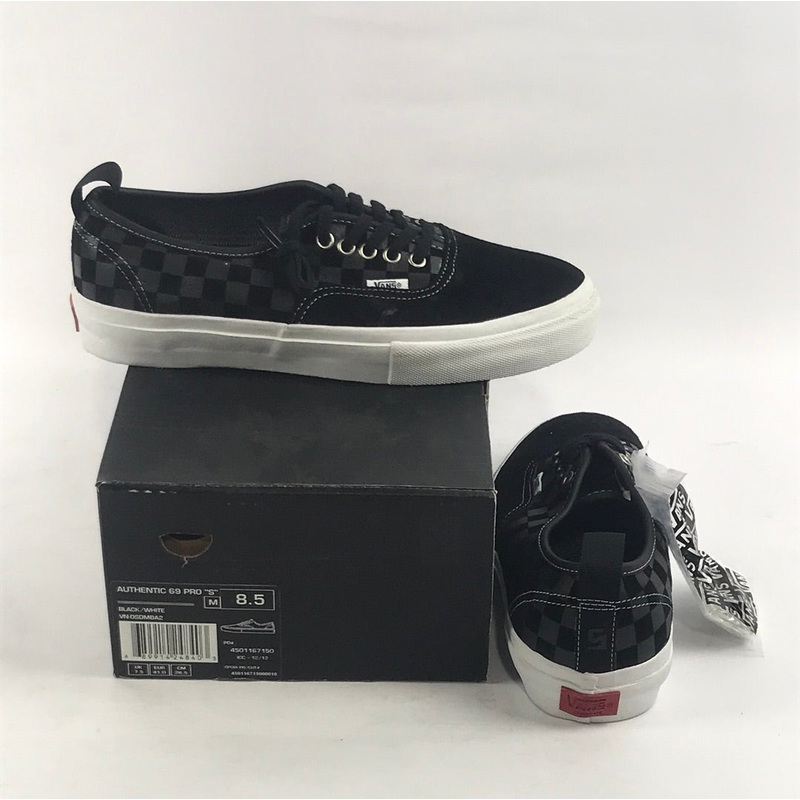 Vans Authentic 69 Pro ''S'' Black/White U.S. Mens Size 8.5 VN-OSDMBA2 Mens Shoes
