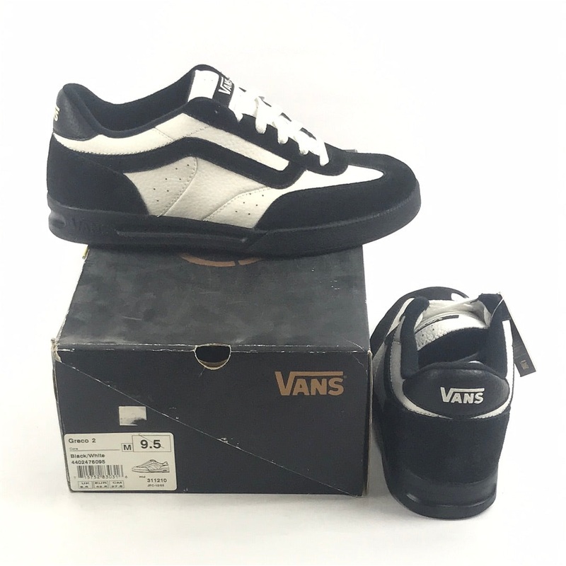 Vans Greco 2 BLACK/WHITE U.S. Mens Size 9.5 4402476095