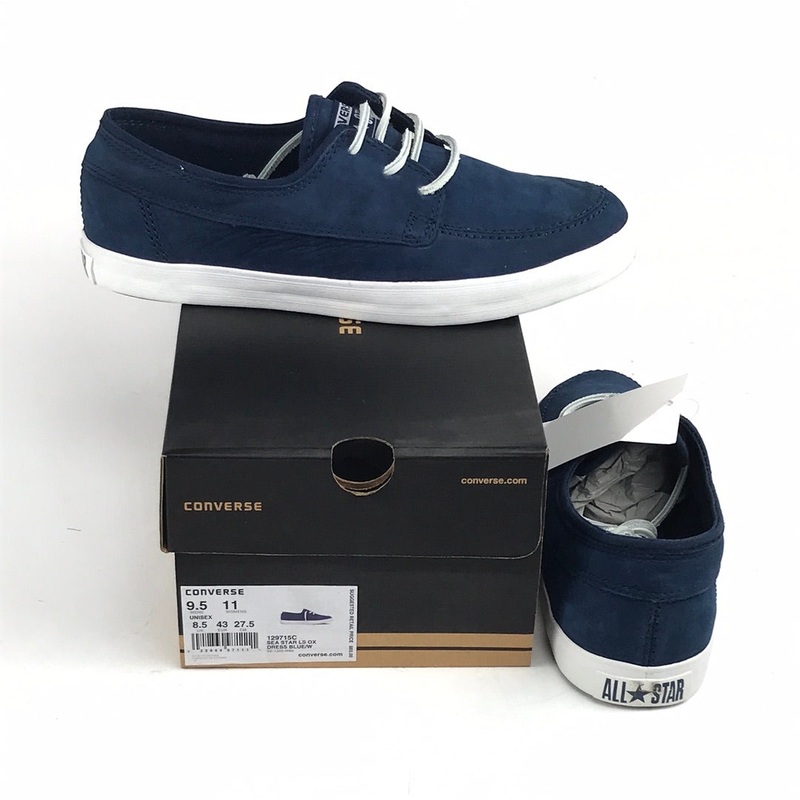 Converse Cons Sea Star LS OX Dress Blue/W 129715C US Mens Size 9.5
