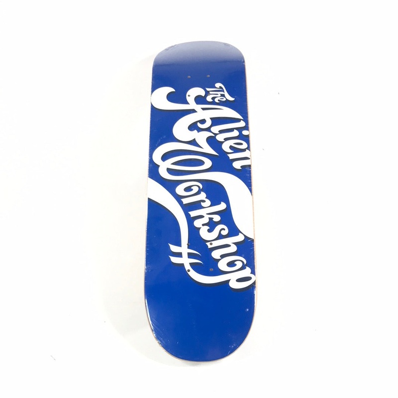 Alien Workshop Team Cursive Lettering Blue 8.0" Skateboard Deck