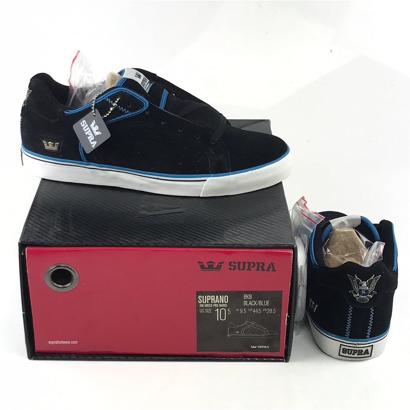 Supra Suprano Black/Blue U.S. Mens Size 10.5
