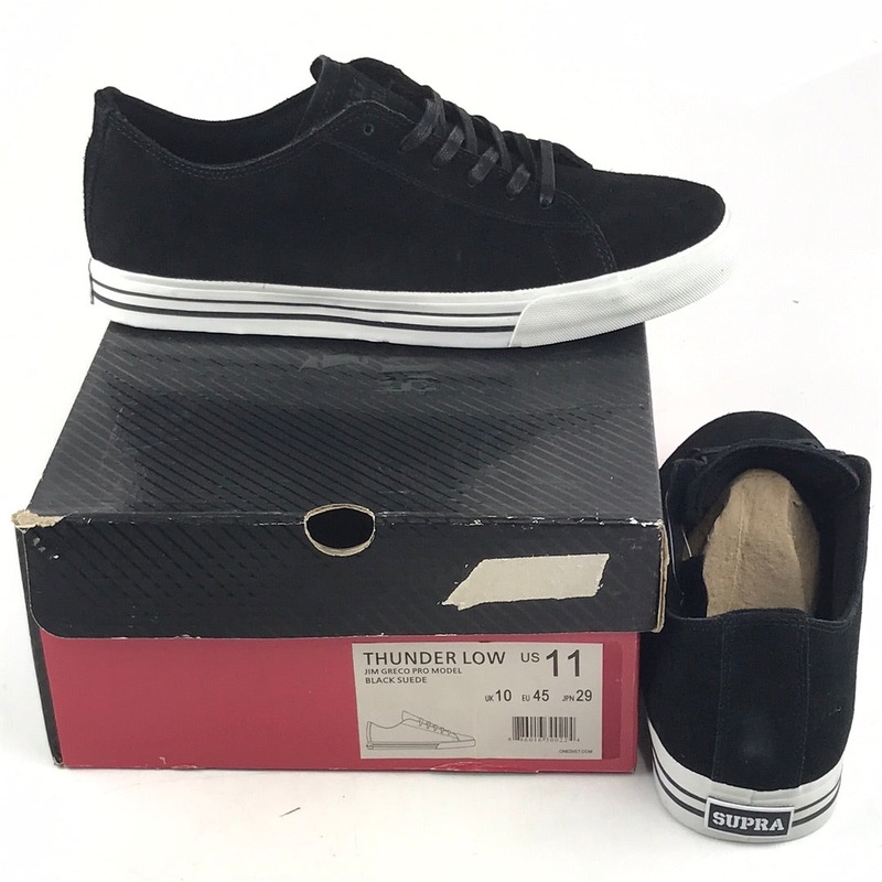 Supra Thunder Low Black Suede U.S. Mens Size 11