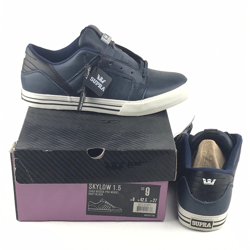 Supra Skylow 1.5 Chad Muska Navy Black US Mens Size 9