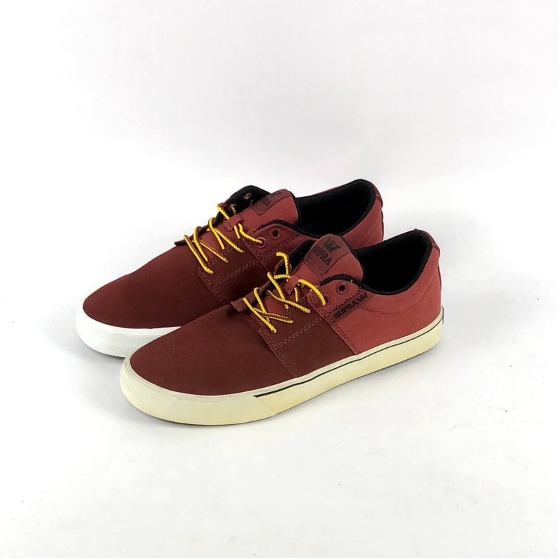 Supra Stacks Vulc II Burnt Henna-White US Mens Size 9.5
