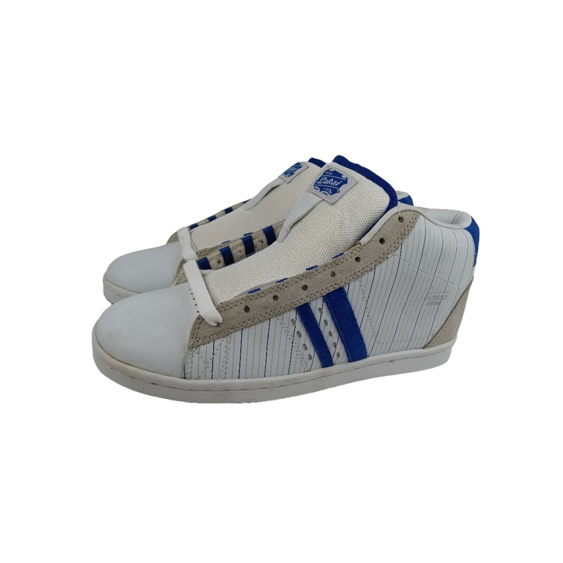 Lakai MJ-3 High Marc Johnson White Blue Leather Pinstripe Size 8.5 Shoes WHTB
