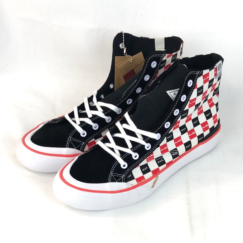Huf Classic Hi X Chocolate Checker US Mens Size 9 Shoes