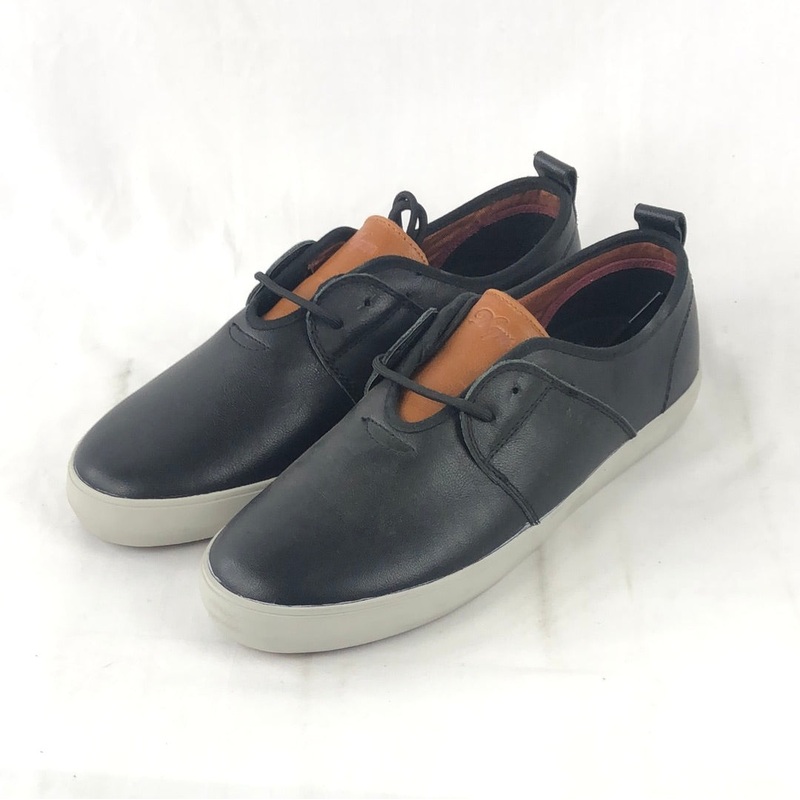 Lakai Albany Black/Brown Leather US Mens Size 9