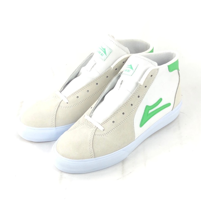 Lakai Flaco II Mid White Suede US Mens Size 9