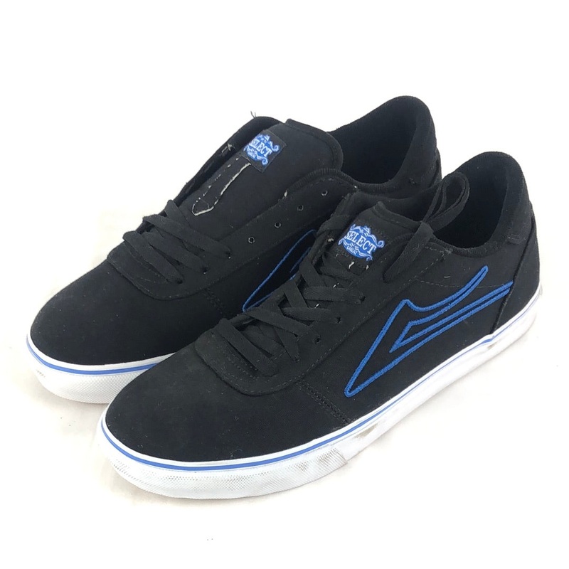 Lakai Manchester Select   Black Blue Canvas U.S. Mens Size  10.5