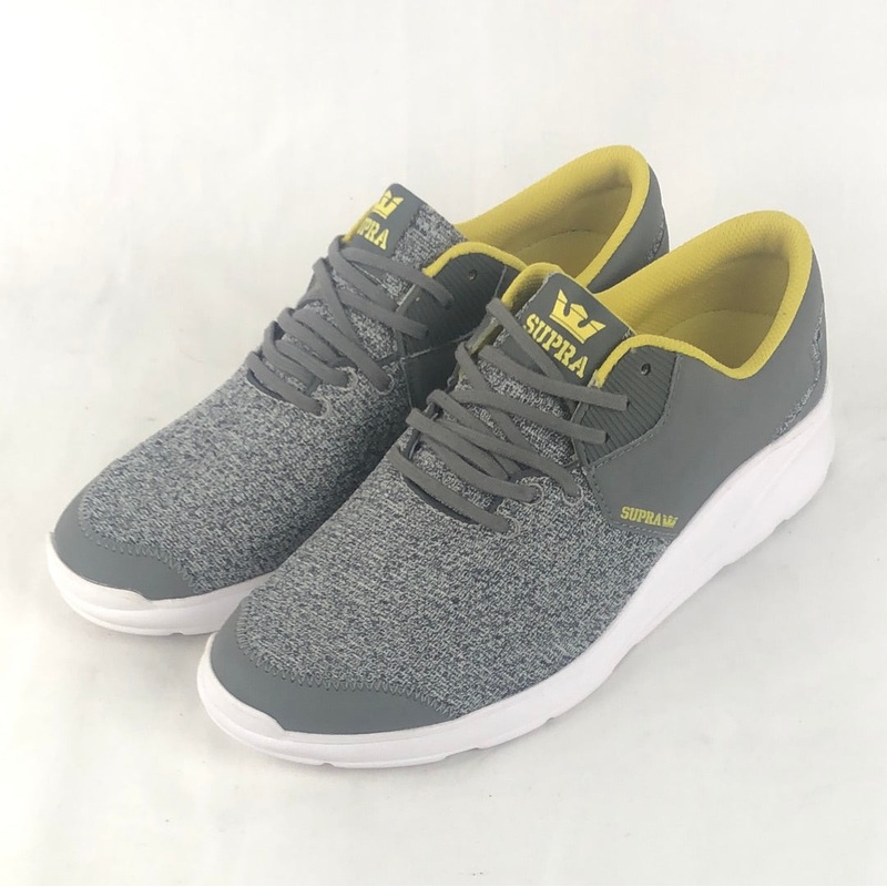 Supra Noiz Grey Heather Charcoal WHT U.S. Mens Size 9