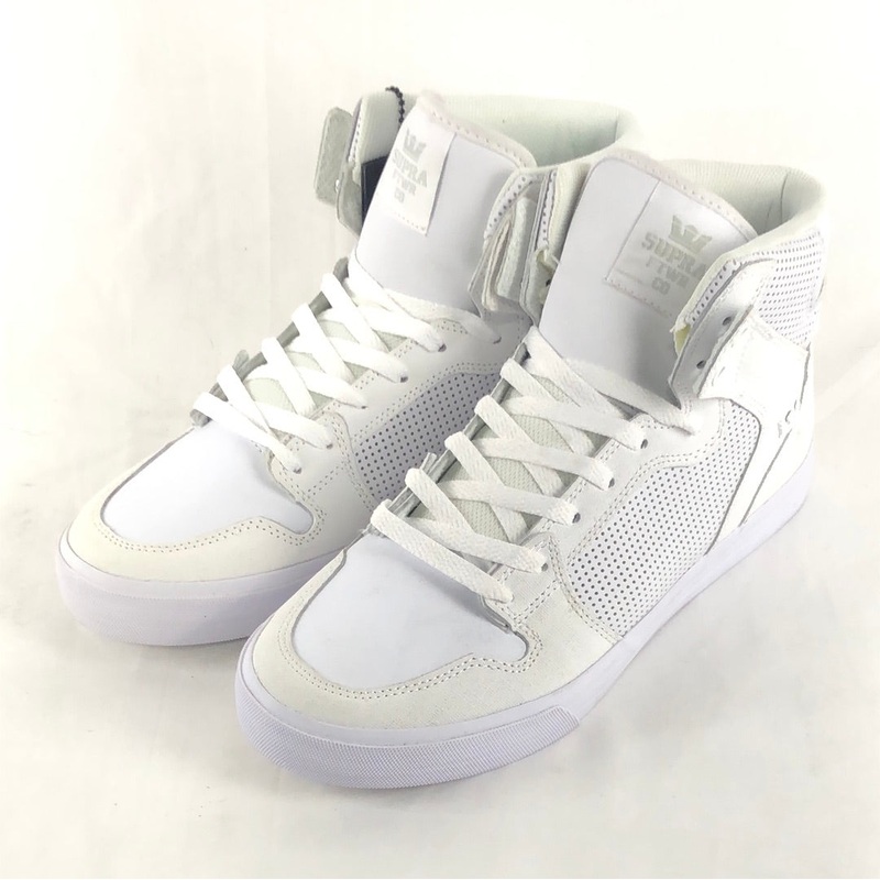 Supra Vaider White White U.S. Mens Size 9.5