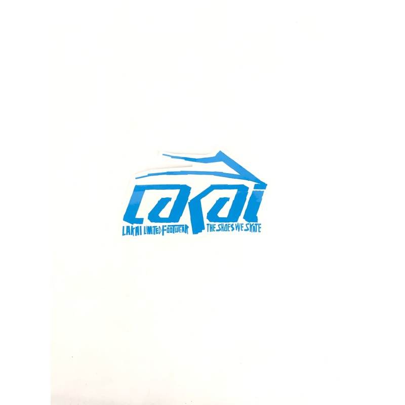 Lakai Footwear Lakai The Shoes We Skate Clear Blue 3.75" x 5.75" Sticker