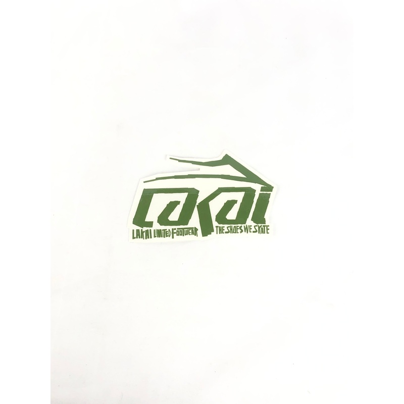 Lakai Footwear Lakai The Shoes We Skate Clear Green 3.75" x 5.75" Sticker