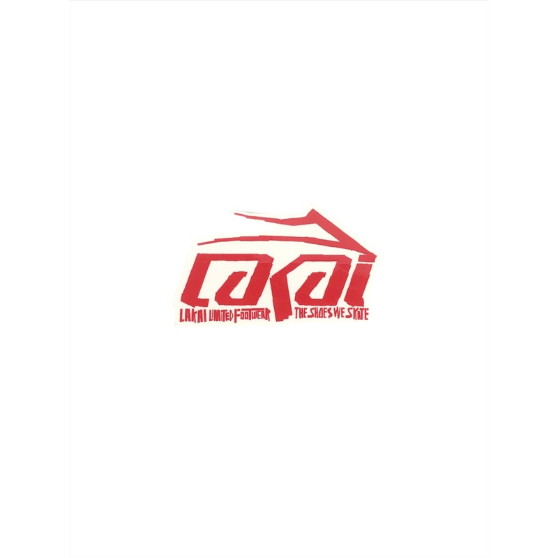 Lakai Footwear Lakai The Shoes We Skate Clear Red 3.75" x 5.75" Sticker