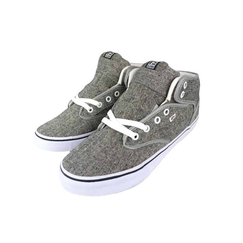 Globe Motley Mid Distressed Grey White Size 10 Shoes