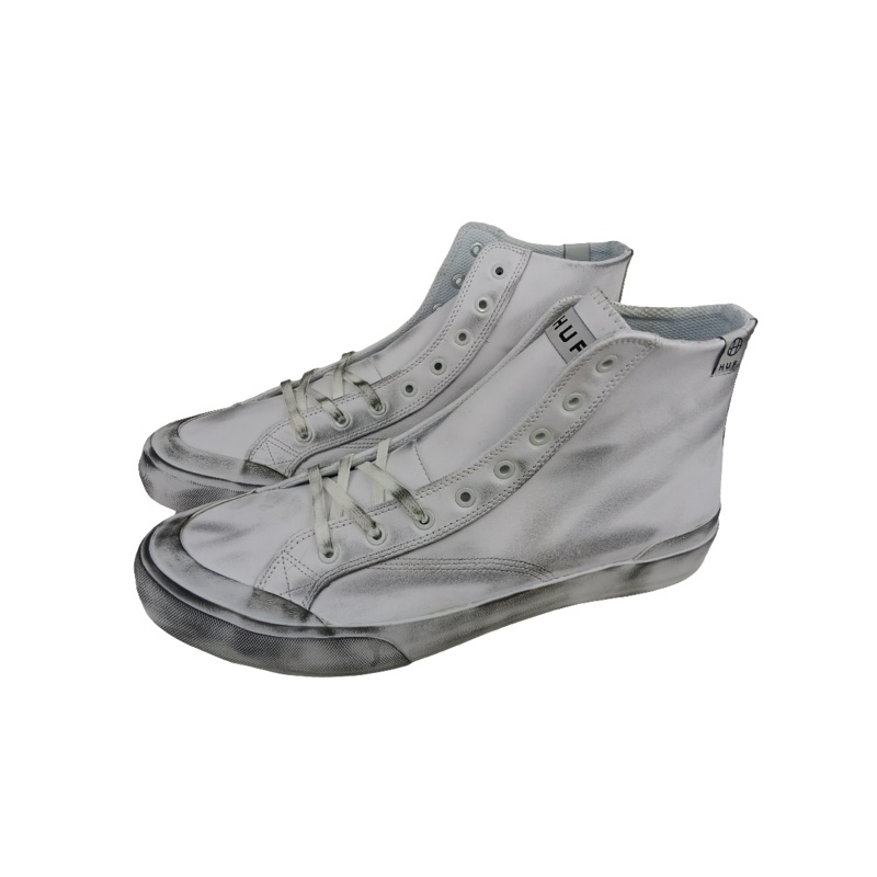 Huf Classic Hi White Leather VCPS006 Size 9.5 Shoes