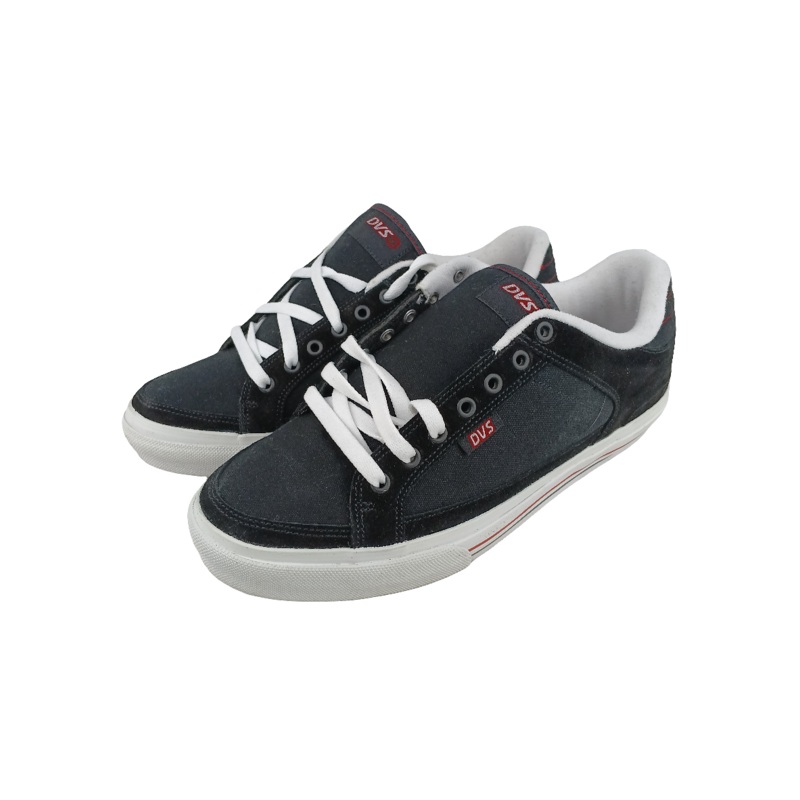 DVS Baron Black White Suede Size 10 Shoes