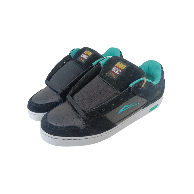 Lakai Commerce LK MO KNOWS Black Teal Suede Size 11.5 Shoes