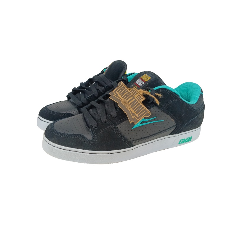 Lakai Commerce LK MO KNOWS Black Teal Suede Size 11 Shoes