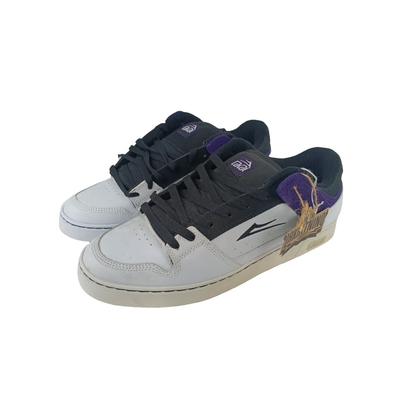 Lakai Commerce LK White Purple Suede Size 11.5 Shoes