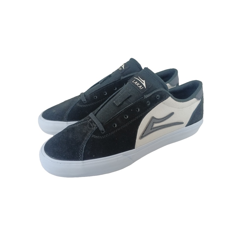 Lakai Flaco II Black White Suede Size 9 Shoes