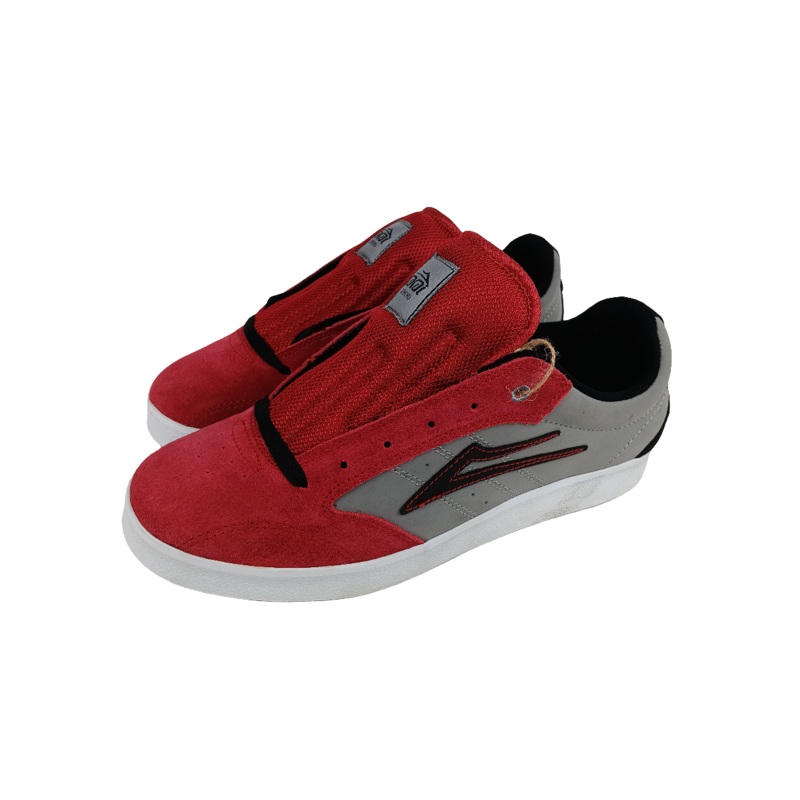 Lakai Jericho Red Grey Suede Size 10 Shoes