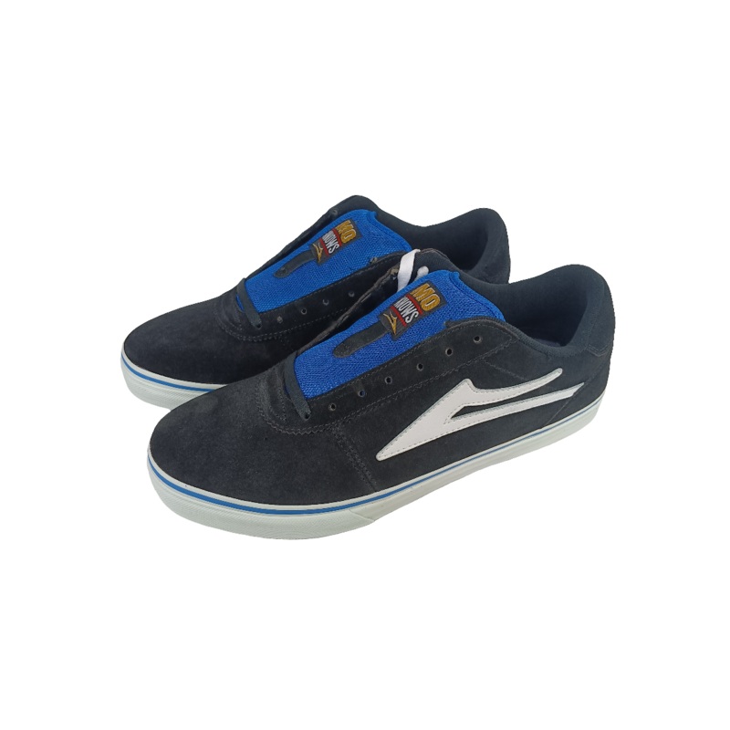 Lakai Manchester Select MO KNOWS Black Royal Blue Suede Size 11.5 Shoes