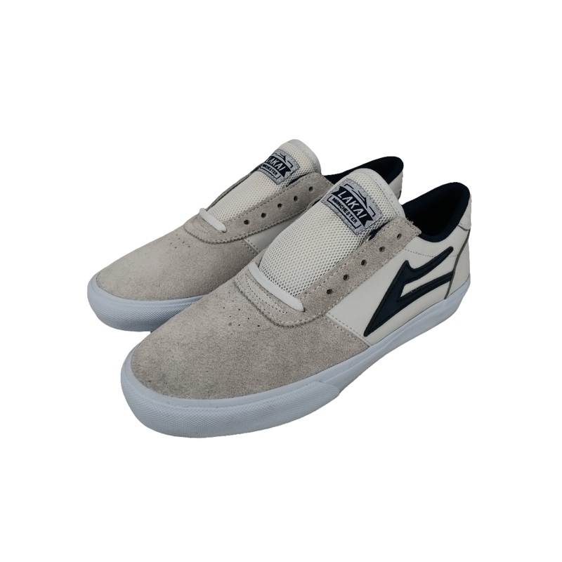 Lakai Manchester White Navy Suede Size 9.5 Shoes