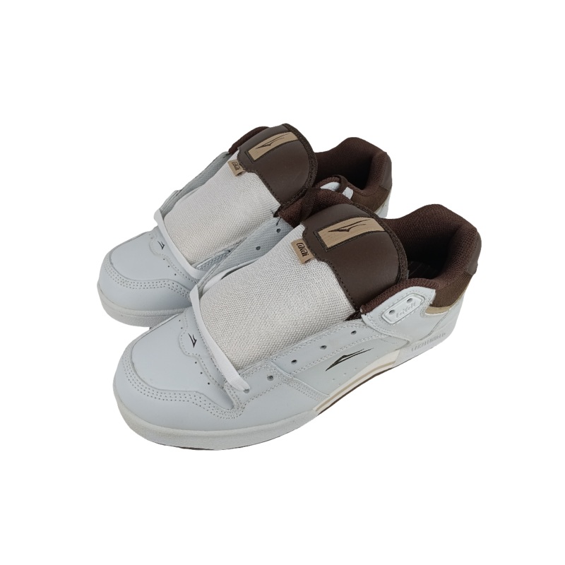 Lakai Targa White Brown Leather  Size 10 Shoes
