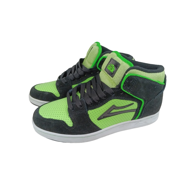 Lakai Telford High Black Green Suede Size 10.5 Shoes