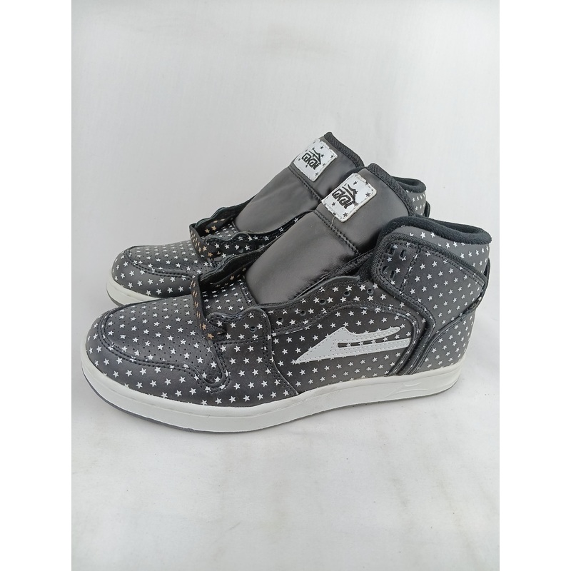 Lakai Telford High Black Leather Print Size 9 Shoes