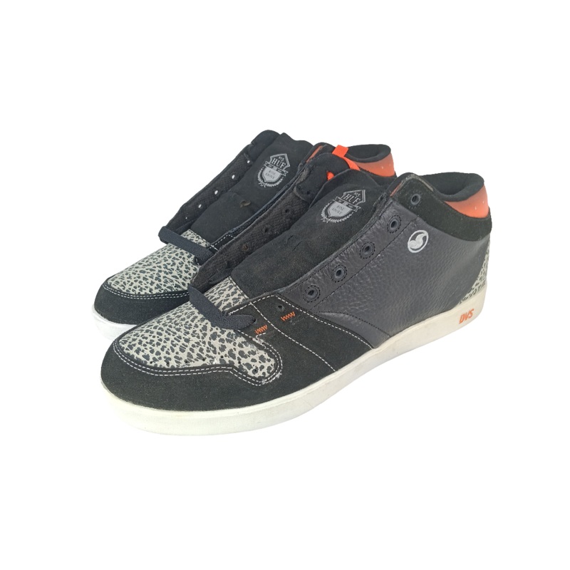 DVS Huf 5 Mid O.I. Keith Hufnagel Black Orange Suede Size 13 Shoes