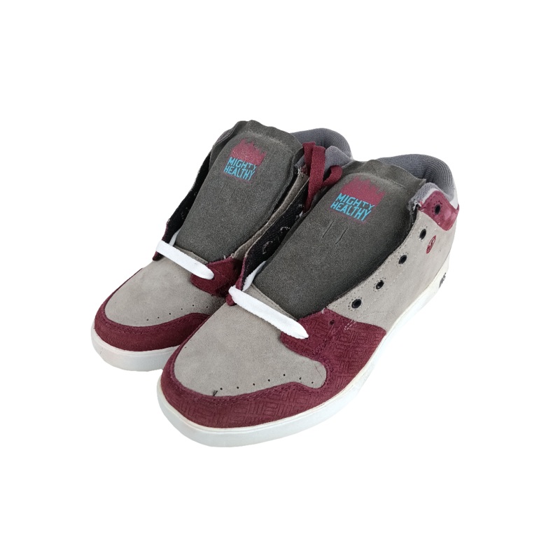 DVS Huf 5 Mid O.I. Keith Hufnagel Grey Maroon Suede - Mighty Size 10 Shoes