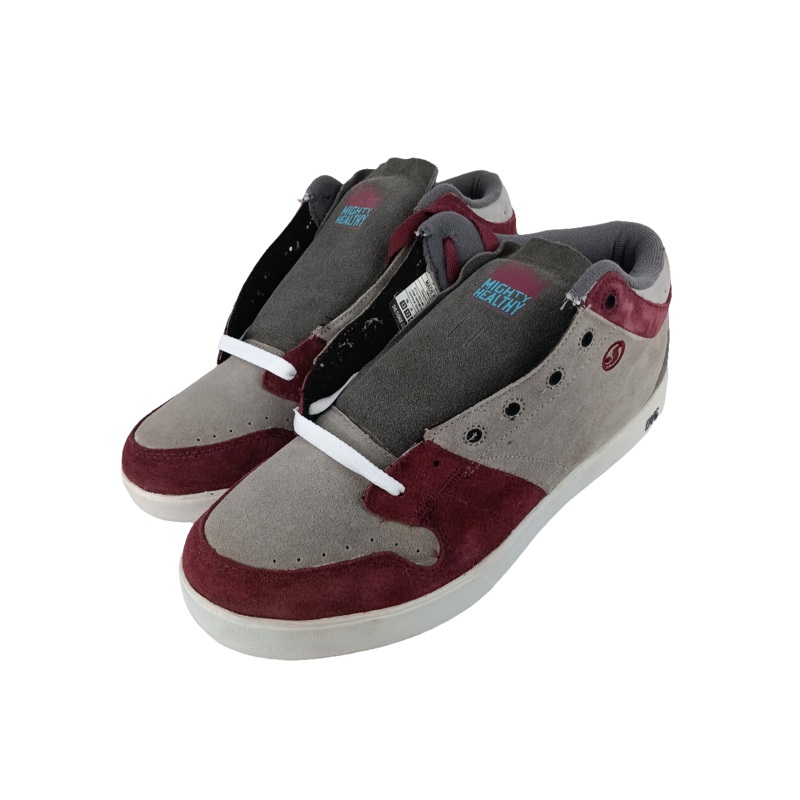 DVS Huf 5 Mid O.I. Keith Hufnagel Grey Maroon Suede - Mighty Size 13 Shoes