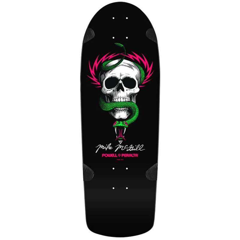 POWELL-PERALTA RETRO DECK - OG MCGILL SKULL & SNAKE BLACKLIGHT (10")