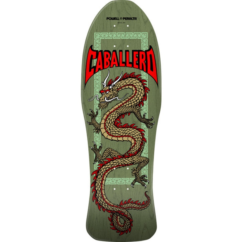 POWELL PERALTA RE-ISSUE DECK CAB CHINESE DRAGON 21 SAGE GREEN (10")